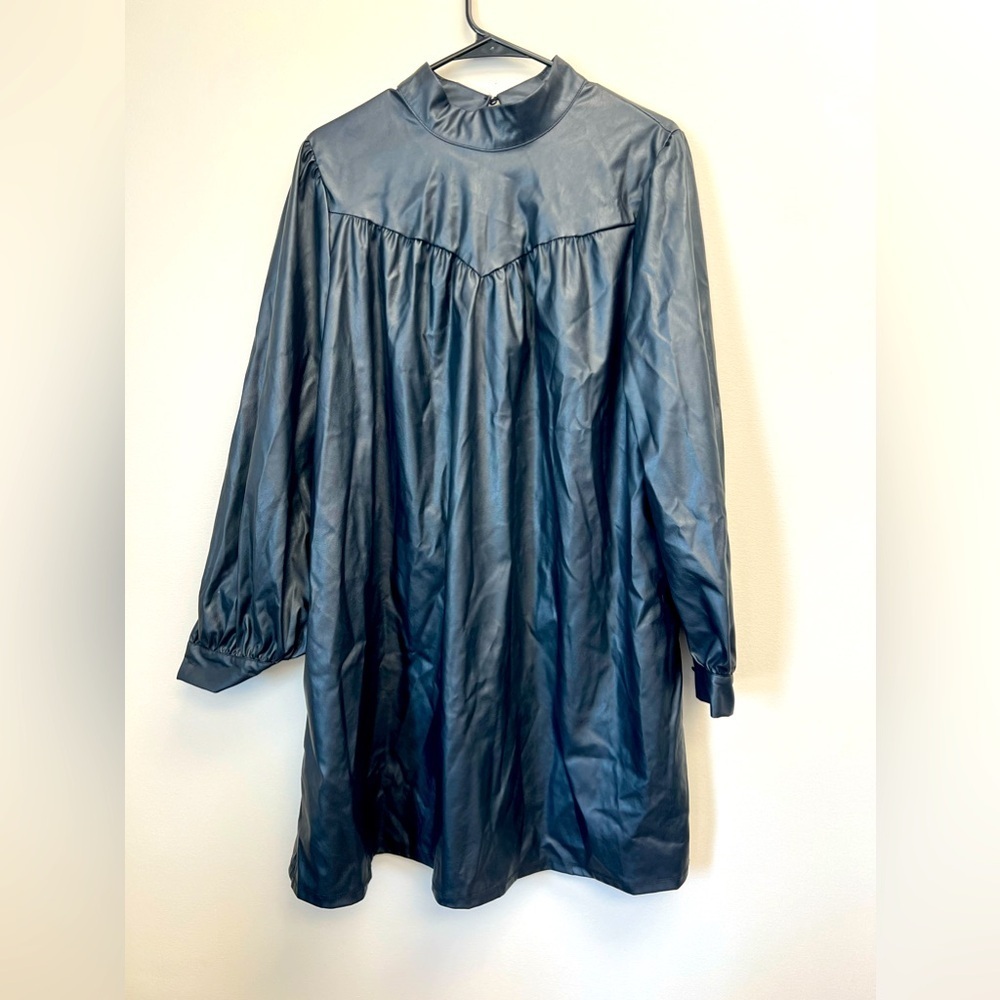 Who What Wear Black Pleather Dress